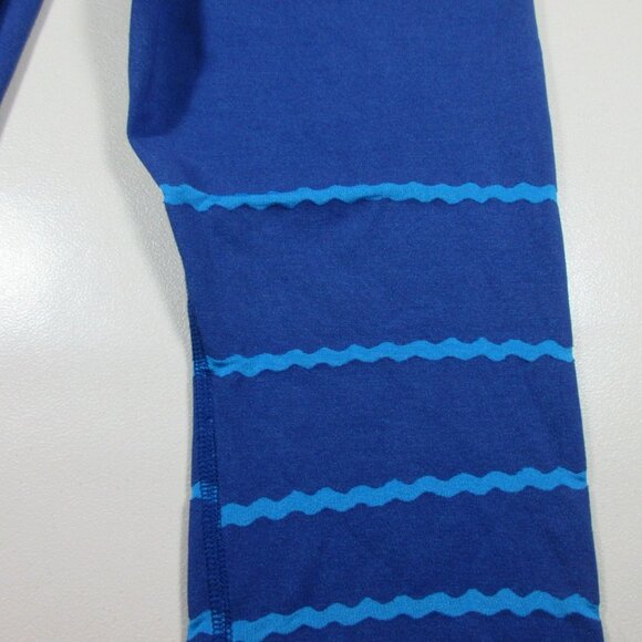 Nike womens 2tone blue striped Legend Burnout capri leggings M 725095 EUC - Picture 8 of 9